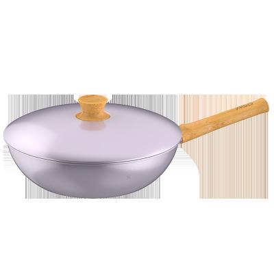 China ASD 30cm No-Smoke Gift Box Wok Gas Cooker Sustainable Universal Non Stick Pan Aluminum Forged Kitchen Pot Cooking Cookware for sale