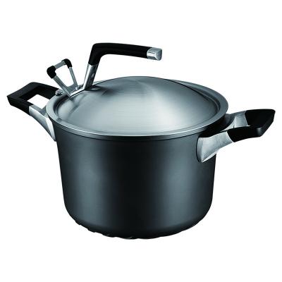 China Sustainable ASD Thickened Small Pan Aluminum Casserole Soup Pots Non-Stick Milk Pot Kitchenware with Stainless Steel Cover for sale