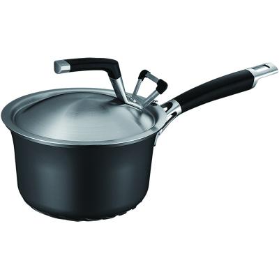 China ASD Viable Hot Sale Aluminum Nonstick Milk Pan Sauce Pot With Handle Stand Lid Cookware for sale