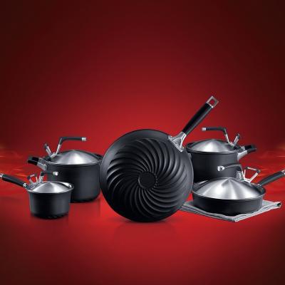 China ASD Sustainable Wholesale Non Stick Pots Sets Cookware Kitchenware Cooking Cooking Set Pressure Cooker Stainless Steel for sale