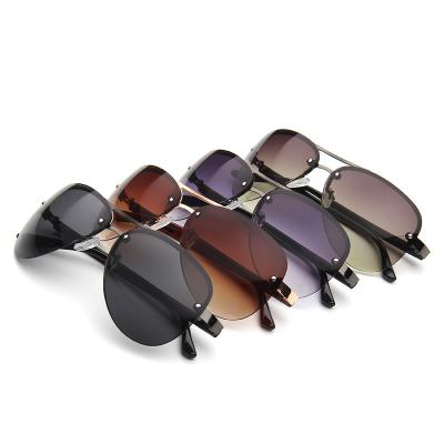 China Fashion Sunglasses Wholesale Trendy Square Sunglasses Men Rimless Polarized Luxury Sun Lenses for sale