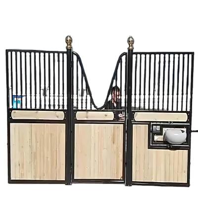 China Farms Outdoor Horse Shelter Hot Dip Galvanized Luxury Horse Stable With Bamboo Sliding Doors And for sale