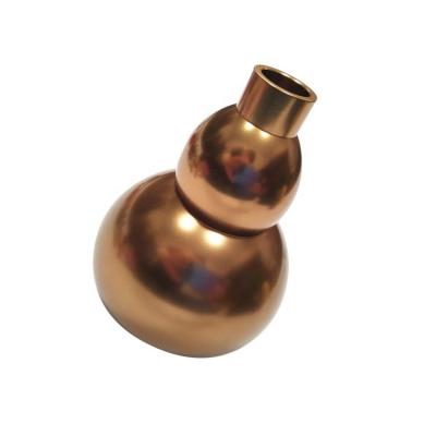 China OEM ODM Rose Gold PVD Aluminum Plating Stainless Steel CNC Machining Lathe Turning Decorative Vase for sale