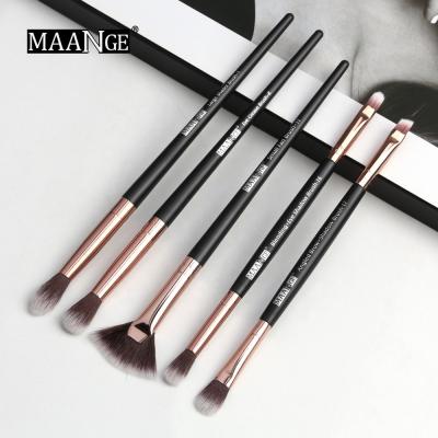 China 5 Pcs Long Lasting Makeup Brushes Cosmetic Eyeshadow Brush Set Black For Makeup for sale