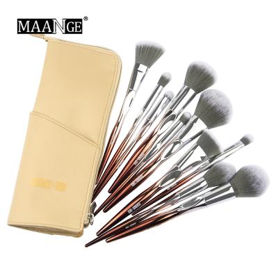 China Wholesale Professional Comfortable Face Eye Cosmetic Brushes 10pcs Makeup Set Brush With Bag for sale