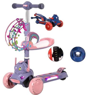 China Baby Walker Foldable Kids Child Factory Price Scooter 3 Wheel PU Flashing Tires for sale