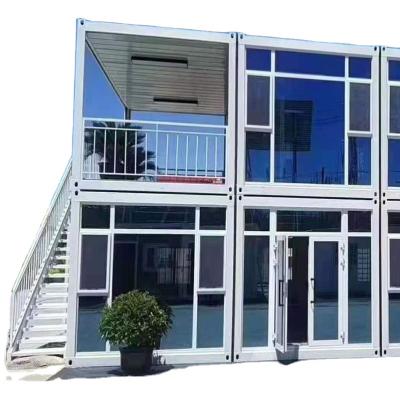 China Modern Modular Container Prefab Tiny House With 20 Feet Two Story Steel Structure And New Expandable Movable Materials for sale