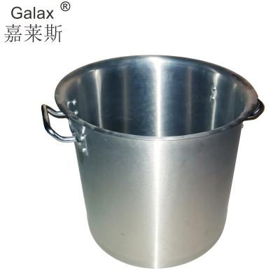 China Long Lasting 12L 200L High Quality Large Straight Shaped Stainless Steel Stock Pot With Double Polishing for sale