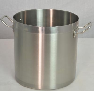 China Quality 20L Sustainable Strictly Straight Form 3 Ply Stainless Steel Luxury Big Bottom Pots for sale