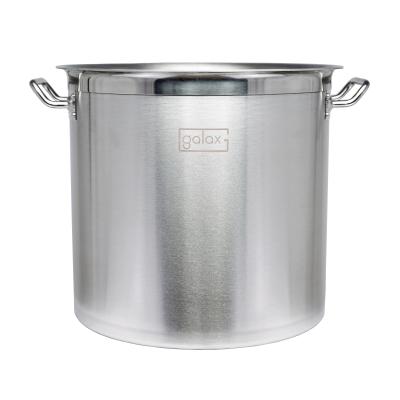 China Good Quality 20L 200L Bottom 3ply Stainless Steel Soup Pot 3ply Commercial Stock Pot Sustainable For All Stove for sale