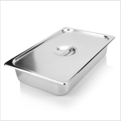 China Hotel Restaurant Stocked Equipment 1/3 Stainless Steel Rectangular Butter Dish Butter Tray Food Container GN Casserole Dish for sale