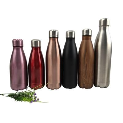 China PORTABLE 12OZ custom design stainless steel cola shaped water bottle double wall insulated diy bottle for sale