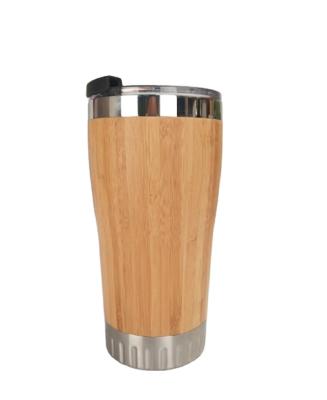 China 2022 Hot Vendor Spring 510ml Sustainable High Quality Stainless Steel Cup Outdoor Bamboo Thermos Mug For Drinking Water And Tea for sale