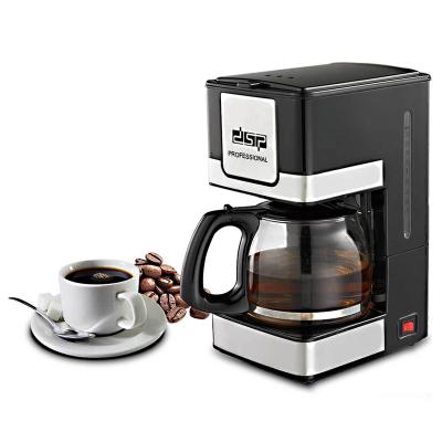 China Coffee maker home 1.5L large capacity coffee machine equipment full automatic American style drip coffee maker desktop for sale