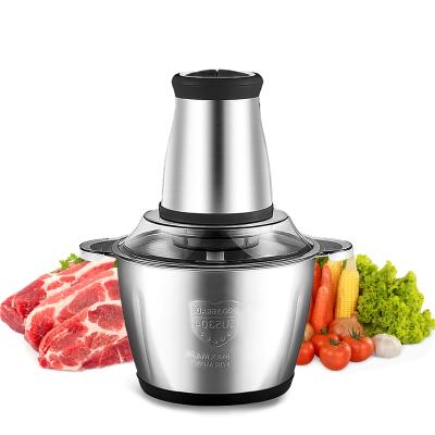 China High Efficiency Household Meat Grinder 304 Electric Small 2L 300W Stainless Steel Stirring Multifunctional Fully Automatic Chopper for sale