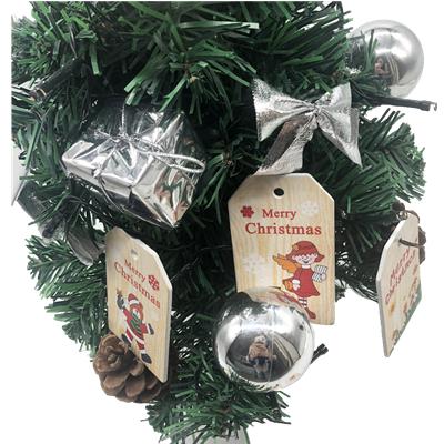 China Christamas Home Decoration 2021 Best Christmas Gifts Navidad Wooden Printing Painted Pendant Tag for sale