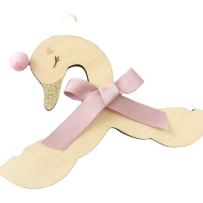 China China Kids Room Decoration Clothing Store Half Props Swan Color Clothing Store Solid Wood Hanger for sale