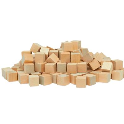 China All Factory Wholesale Custom DIY Crafts 1 Inch Square Wooden Cube Blank Blocks For Puzzle Making for sale