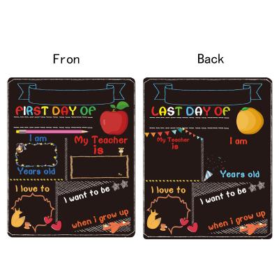 China China First Day of School Students Double Sided Blackboard Pendant Signs Printing Wooden Board Crafts for Kids Room Decoration for sale