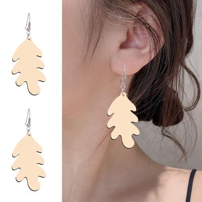 China China cheap unfinished laser cut wooden earrings for women for sale