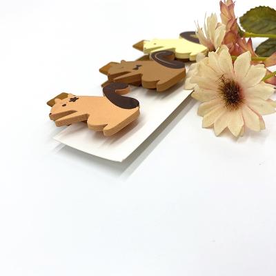 China China new mini creative cute cartoon small squirrel wooden clip, photo clip decoration, DIY clip snack clip for sale