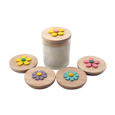 China China Manufacturer Customized Cover High Grade Wooden Candle Wood Lid Round Wooden Cup for sale