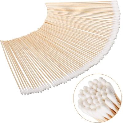 China Eco-Friendly Factory Directly Picks 100% Cotton Cleaning Accessories Long Stick Material Bamboo Cloth Pet Bamboo Swabs Free Buds for sale