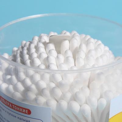 China Stick Paper Eye Make Up Remover Cotton Swabs Ear Cotton Buds Paper Stick for sale