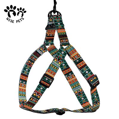 China Personalized Custom Pet Grooming Hammock Arms Sublimation Printed Polyester Dog Harness for sale