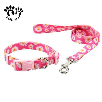 China Custom Print Pet Accessories Personalized Dog Tag, Gold Hook with Padded Handle Leash for sale