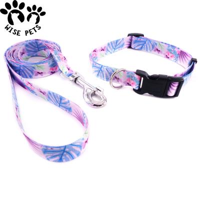 China Sustainable Dog Collar And Leash Set With Customized Design For Small Medium Large Dogs for sale