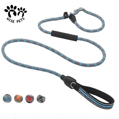 China Custom Color Viable And Logo Printing Premium Quality Durable Mountaineering Rope Dog Leash With Carabiner for sale