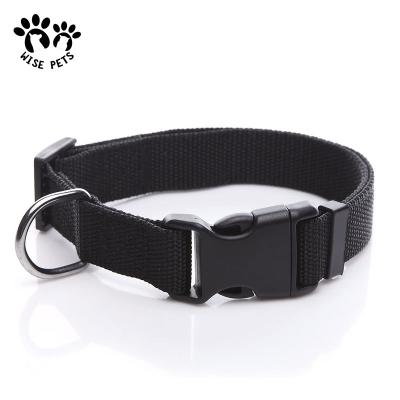 China Wholesale Custom Pet Products Supplier Dog Training Collars Refine Solid Nylon Tactical Dog Collar for sale