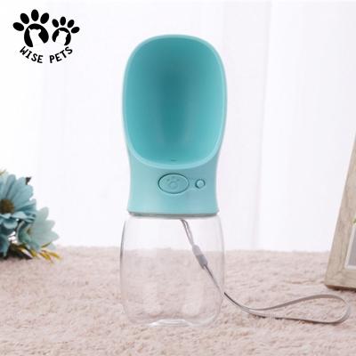 China Small Animals Wholesale Portable Outdoor Folding Plastic Drinking Dog Driver 350ml 550ml Travel Puppy Cat Dispenser Water Bottle For Sale for sale