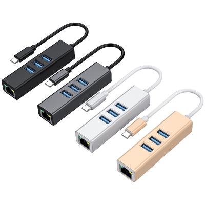 China For MacBook/iPad/Mobile Phone etc Internet 1000M LAN USB 3.0 Port Hub 4 for Macbook PC Laptop for iPad Tablet for sale