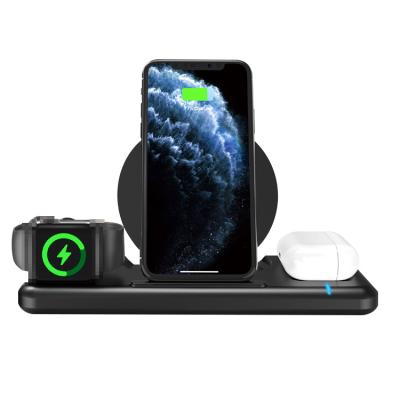 China Wireless Charger 15W Qi Wireless Charger 15W 10W Portable 3 in 1 Charging Station for iPhone Earbuds iWatch for sale