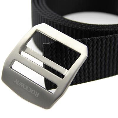 China Black 38mm 3.0mm Heavy Duty Nylon Wide Thickness Belt Webbing Abrasion Resistant Custom Logo Waist Belt for sale