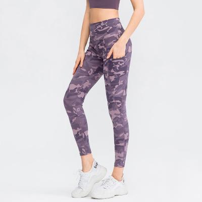 China Wholesale Breathable Custom Logo Print Jogger Sportswear High Waisted Seamless Gym Fitness Sets Women Gaiters Yoga Pants With Pockets for sale