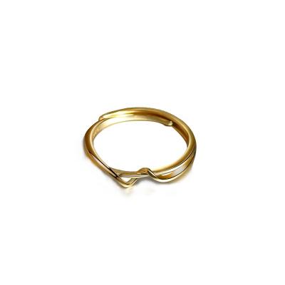 China Lns S925 New Ring INS2021 Fashion Accessories Sterling Silver Female Gold Plated Adjustable Ring for sale