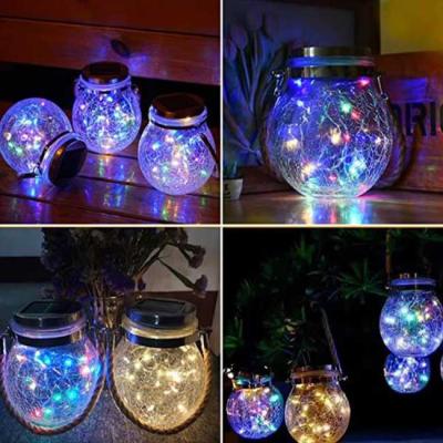 China Solar Garden Light 30Led Holiday Light Bulb Garden Outdoor Party Village Garden Light Holiday Decoration Glass Bulb for sale