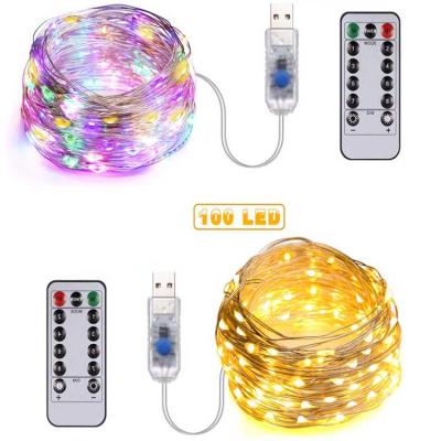 China Valentine's Day Outdoor Indoor Copper Wire Decoration Fairy Lights Warm White Led Usb Led String Decoration Light Outdoor Christmas Lights for sale