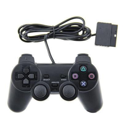 China VIBRATION MOTOR Black Wired Controller For PS2 Joystick Gamepad For Playstation 2 Controller PS2 Gamepad Controller for sale