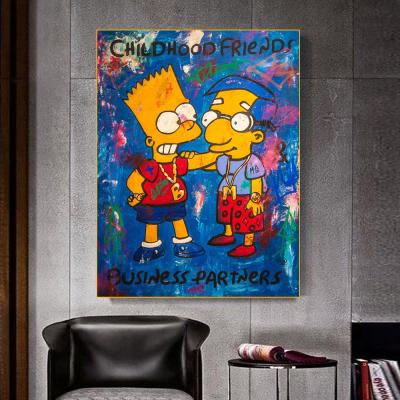 China Modern Graffiti Canvas Painting Pop Art Street Arts Artwork Prints Poster For Living Room for sale