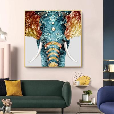 China Home Decoration Elephant Abstract Graffiti Art Poster Canvas Print Painting Animals Living Room Wall Abstract Colorful Picture for sale