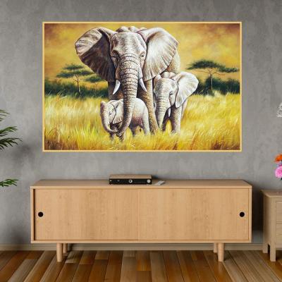 China Modern Elephant Art Mother and Child Posters and Wall Art Pictures of Print Canvas Paintings for sale