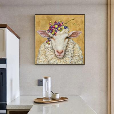 China New Classic/Postmodern Wall Art Morden Animal Sheep Posters And Print Wall Pictures For Living Room Decoration Home Decor for sale