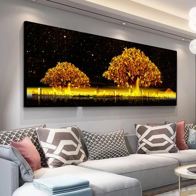 China Abstract Gold Tree Canvas Painting Gold Money Tree Wall Decor Wall Art Picture Room Decor Home Decor for sale