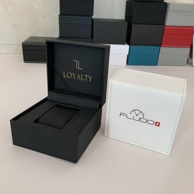 China Dongguan Eco-friendly New Product PU Leather Gift Envelope Box For Watch Luxury Custom Logo Watch Box for sale