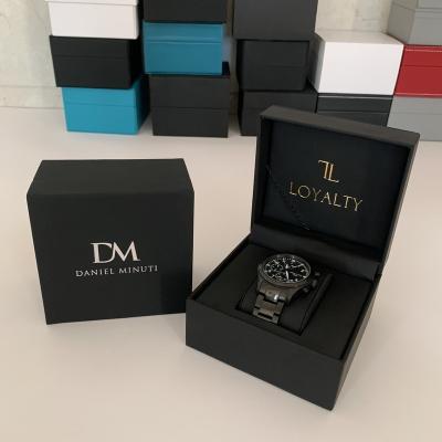 China Custom Gift Luxury Packaging Boxes Eco - Friendly Watch Box Cases For Men for sale