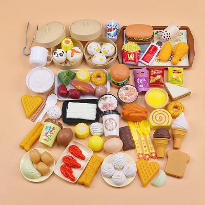 China Game Food Toy 88 Pieces Simulation Play Fast Food Dog Promotion Pretend Game Toys for sale